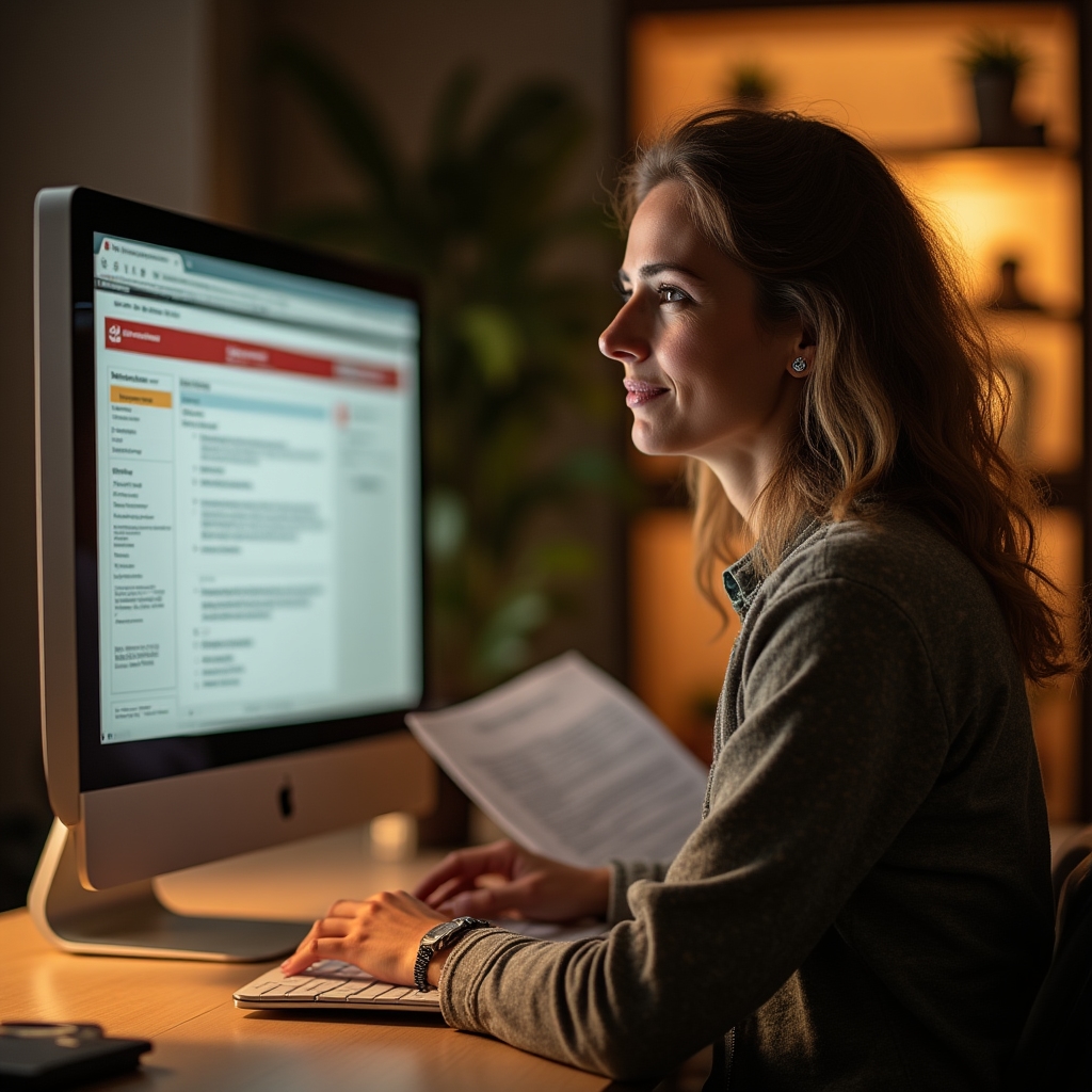 Osoba koja koristi računalo za navigaciju AGRONET sustavom za prijave u poljoprivredi u Hrvatskoj