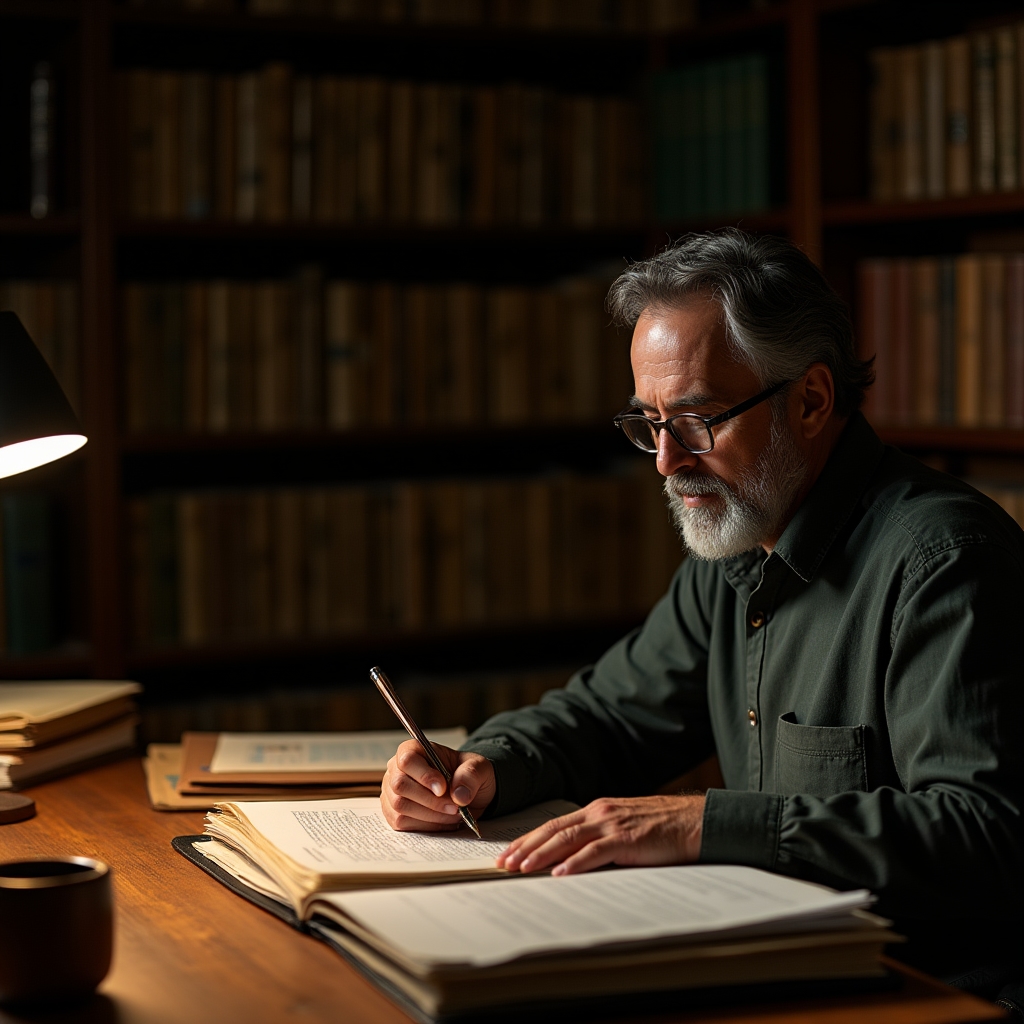 Savjetnik za poljoprivredu za drvenim stolom pažljivo priprema projektnu dokumentaciju s mapama i laptopom